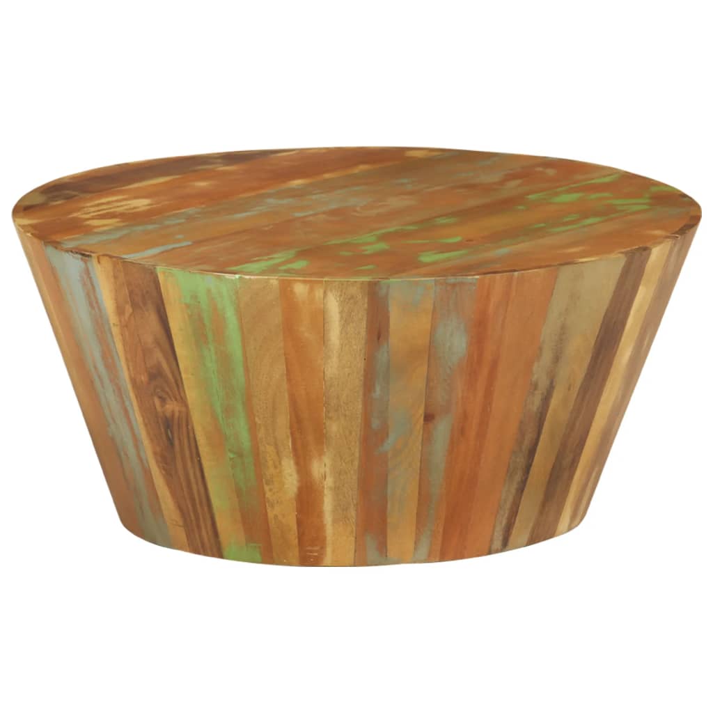 Table basse Ø65x31 cm Bois de récupération massif - XIOS