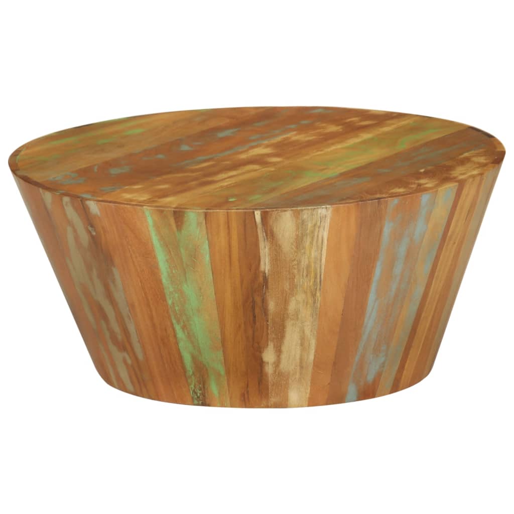 Table basse Ø65x31 cm Bois de récupération massif - XIOS