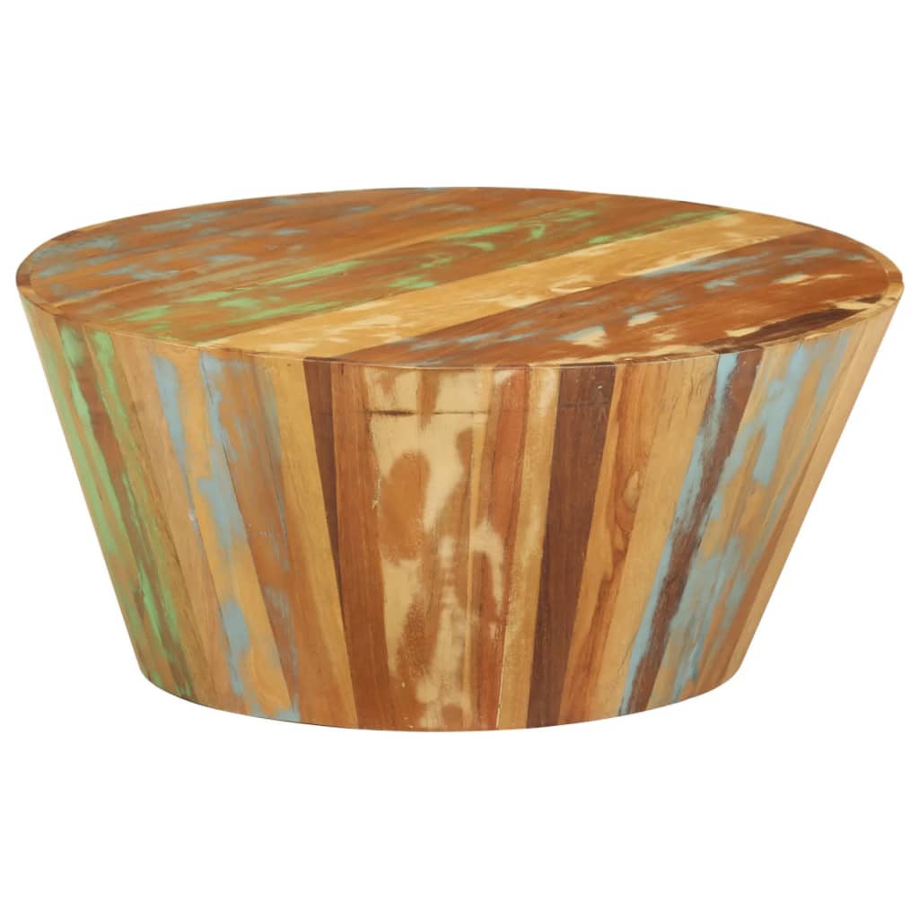 Table basse Ø65x31 cm Bois de récupération massif - XIOS