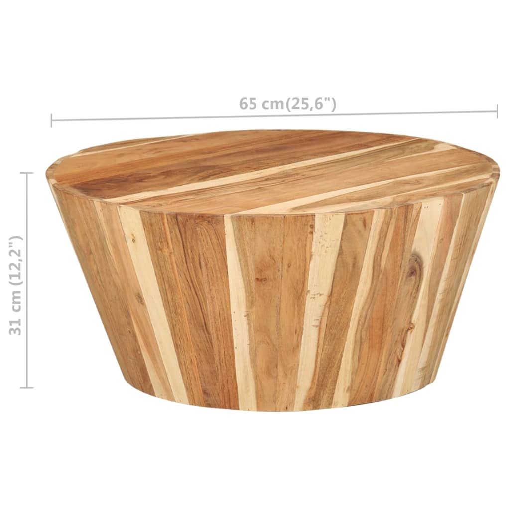 Table basse Ø65x31 cm Bois d'acacia solide - XIOS