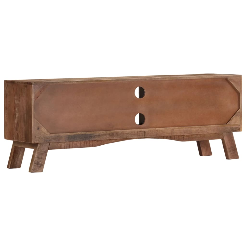 Meuble TV 110x30x40 cm Bois de manguier brut - XIOS