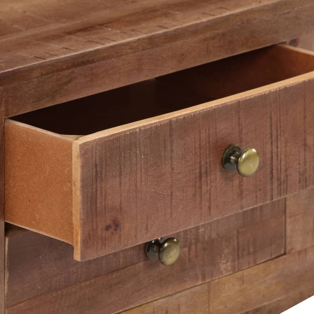 Meuble TV 110x30x40 cm Bois de manguier brut - XIOS
