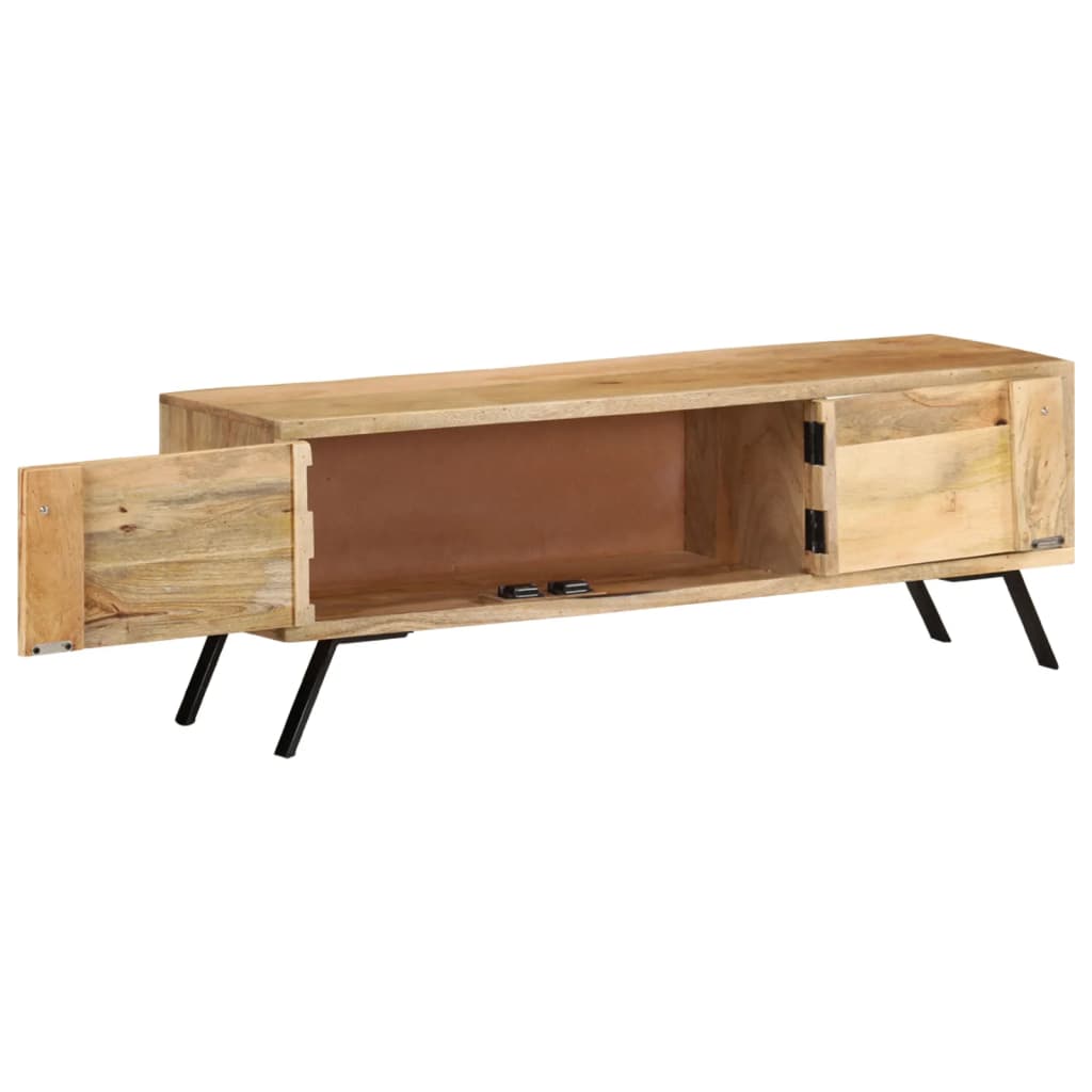 Meuble TV 110x30x40 cm Bois massif de manguier - XIOS