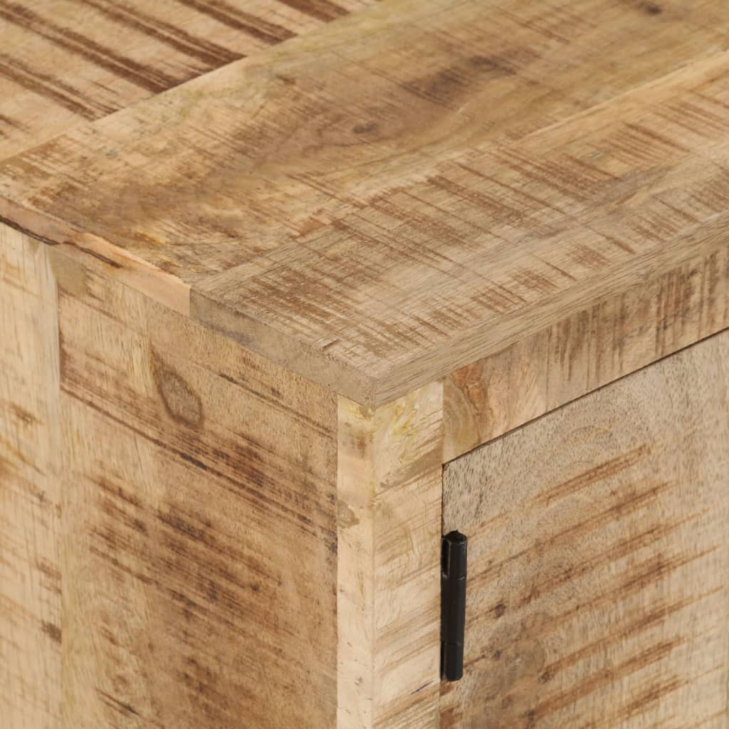 Meuble TV avec roues 110x30x37 cm Bois de manguier brut - XIOS