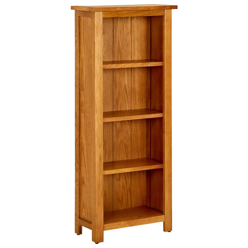 Bibliothèque à 4 niveaux 45x22x110 cm Bois de chêne massif - XIOS