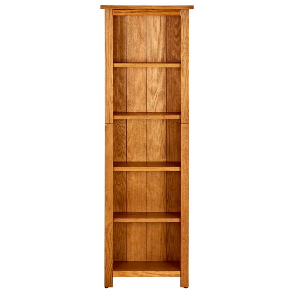 Bibliothèque à 5 étagères 45x22x140 cm Bois de chêne massif - XIOS