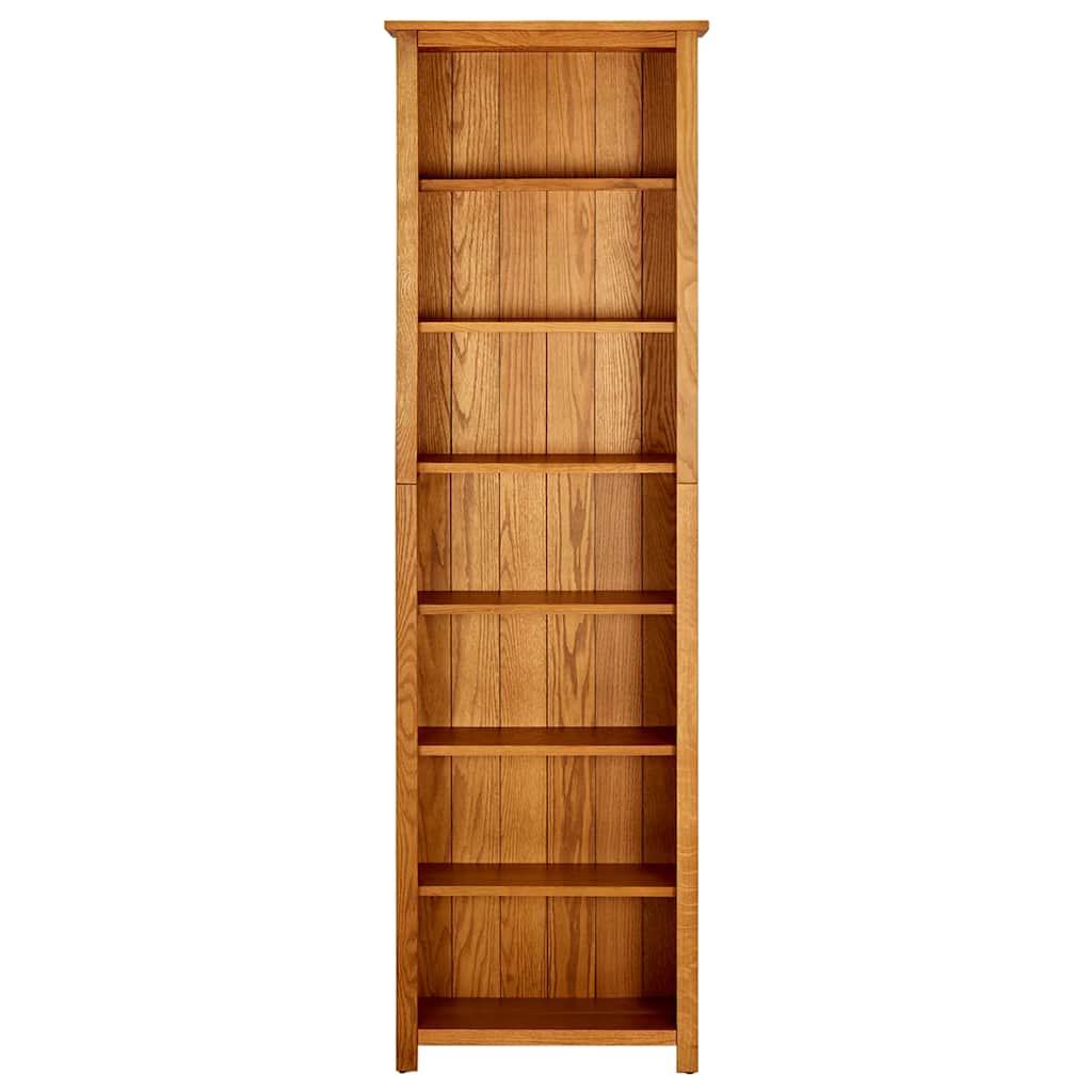 Bibliothèque à 7 niveaux 60x22x200 cm Bois de chêne massif - XIOS