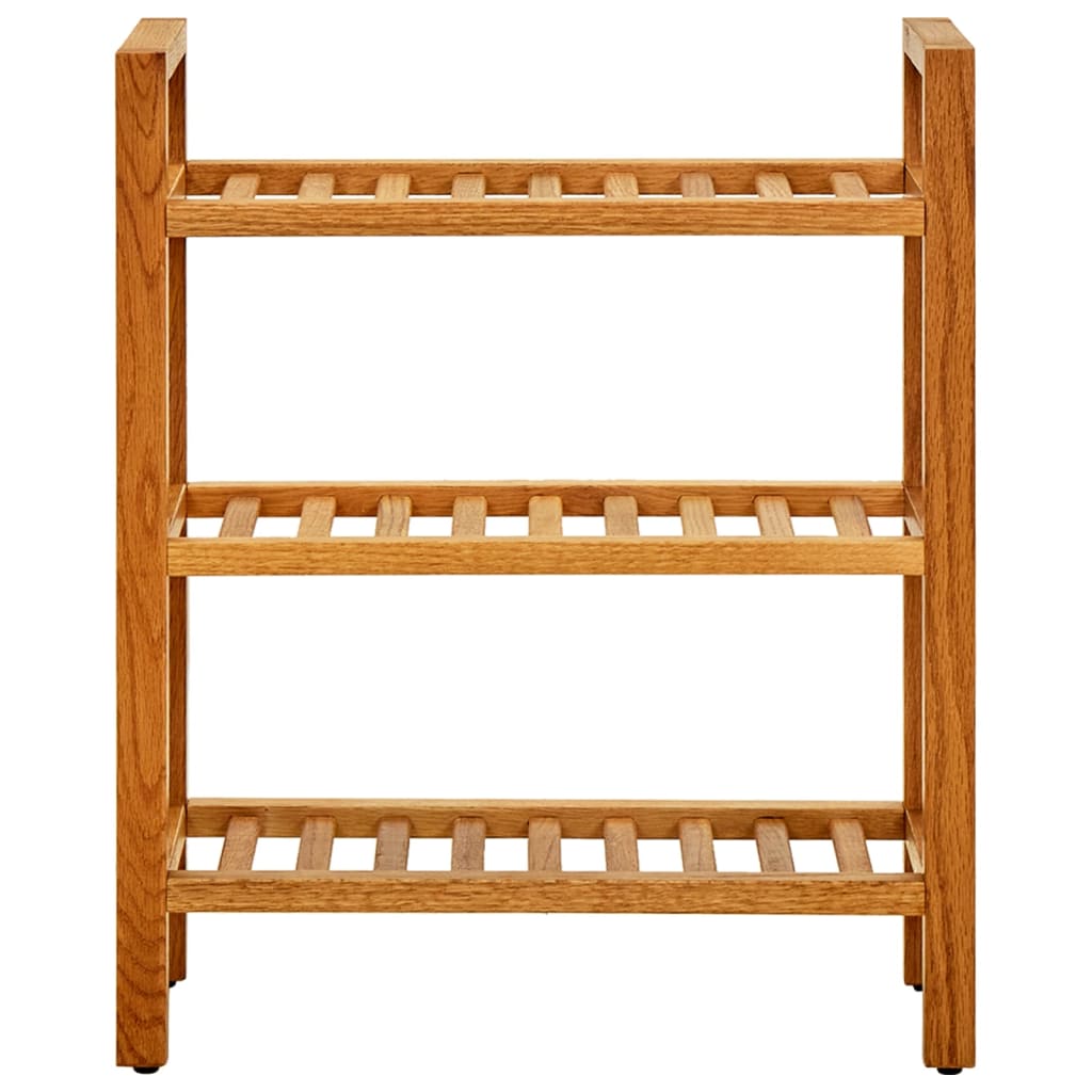 Étagère à chaussures à 3 niveaux 50x27x60 cm Chêne massif - XIOS