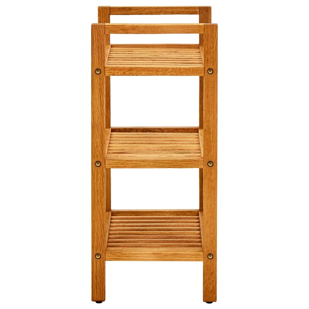 Étagère à chaussures à 3 niveaux 50x27x60 cm Chêne massif - XIOS