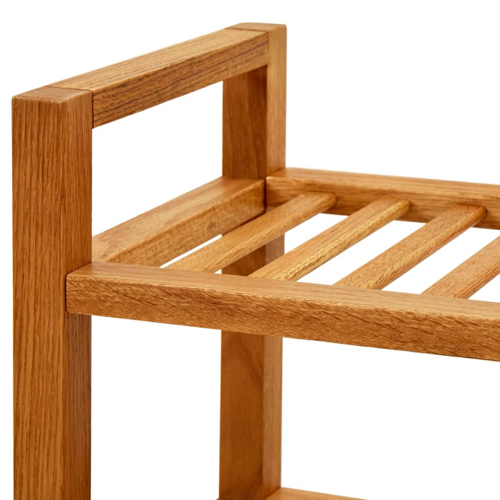 Étagère à chaussures à 3 niveaux 50x27x60 cm Chêne massif - XIOS