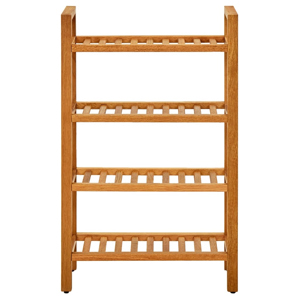 Étagère à chaussures à 4 niveaux 50x27x80 cm Chêne massif - XIOS