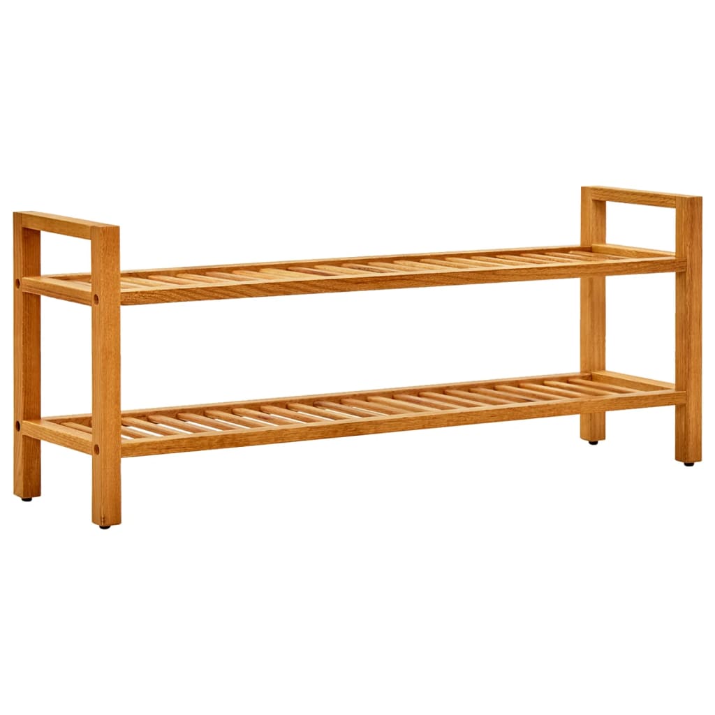 Étagère à chaussures à 2 niveaux 100x27x40 cm Chêne massif - XIOS