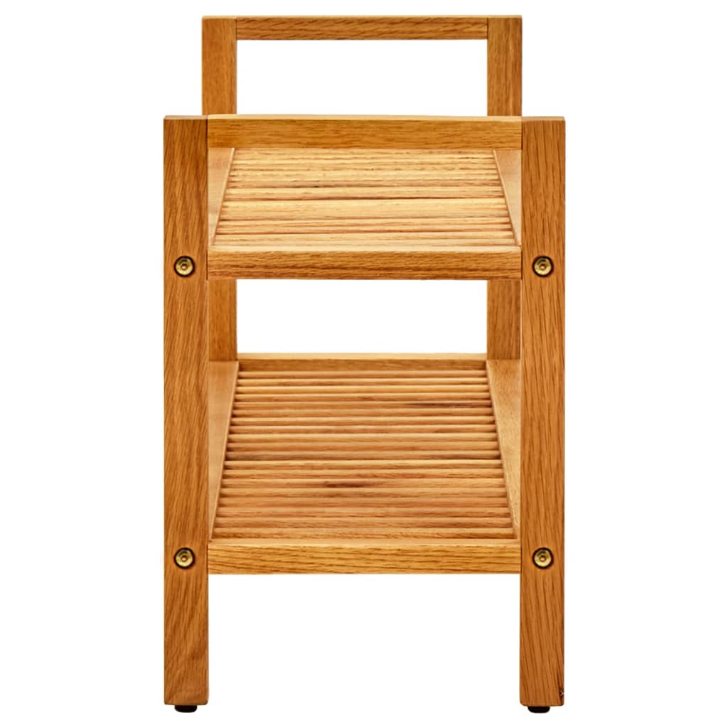 Étagère à chaussures à 2 niveaux 100x27x40 cm Chêne massif - XIOS