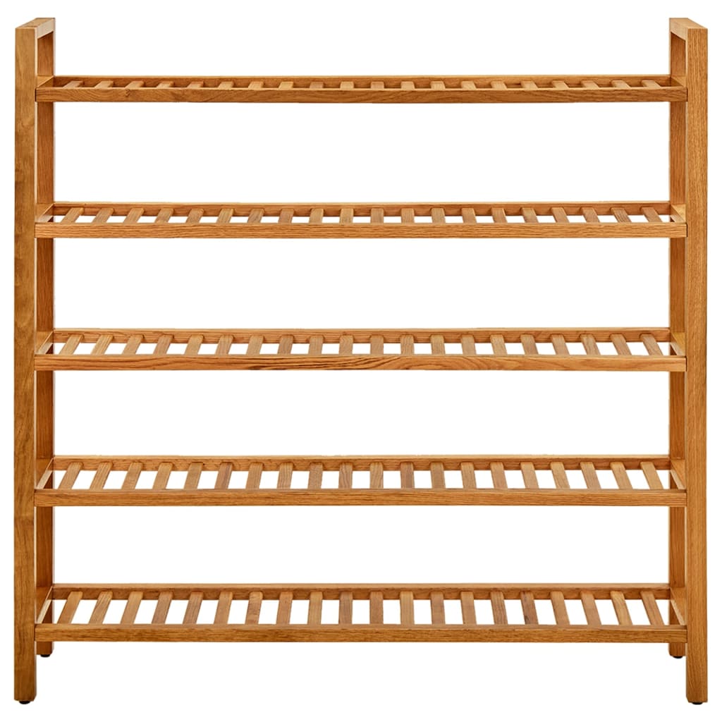 Étagère à chaussures à 5 niveaux 100x27x100 cm Chêne massif - XIOS