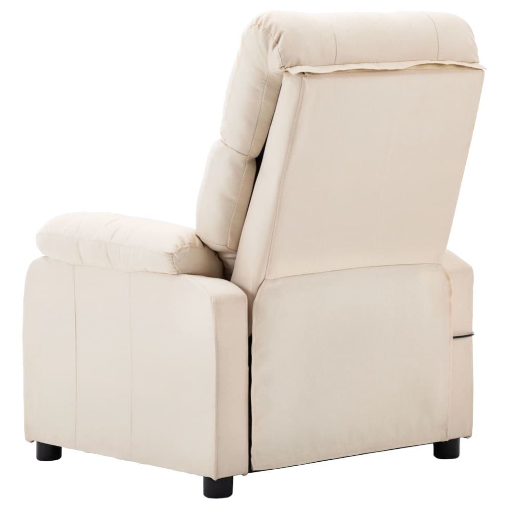Fauteuil électrique de massage crème tissu
