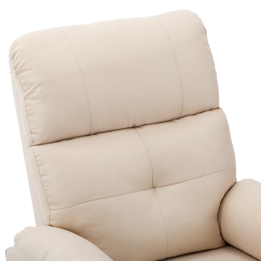 Fauteuil électrique de massage crème tissu