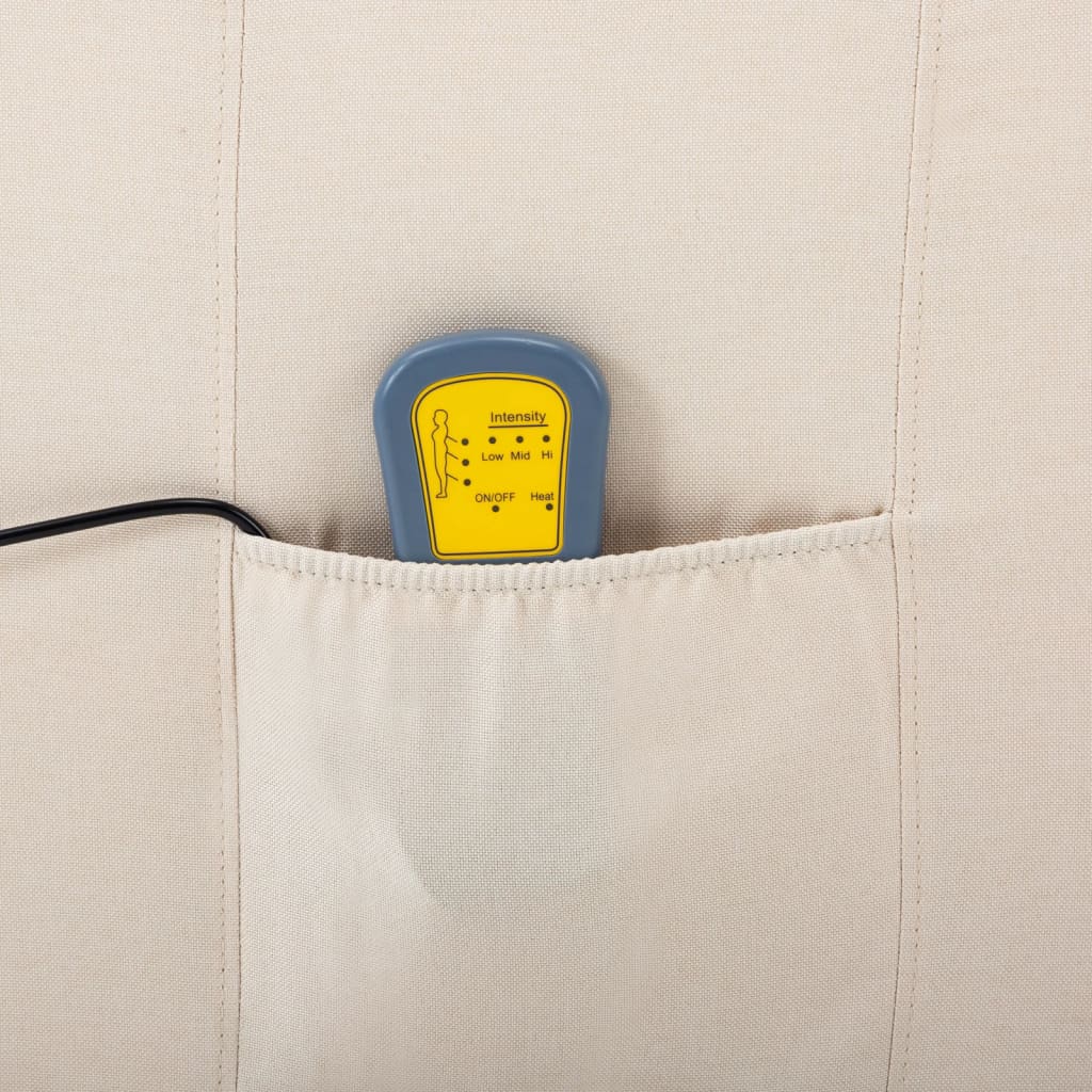 Fauteuil électrique de massage crème tissu