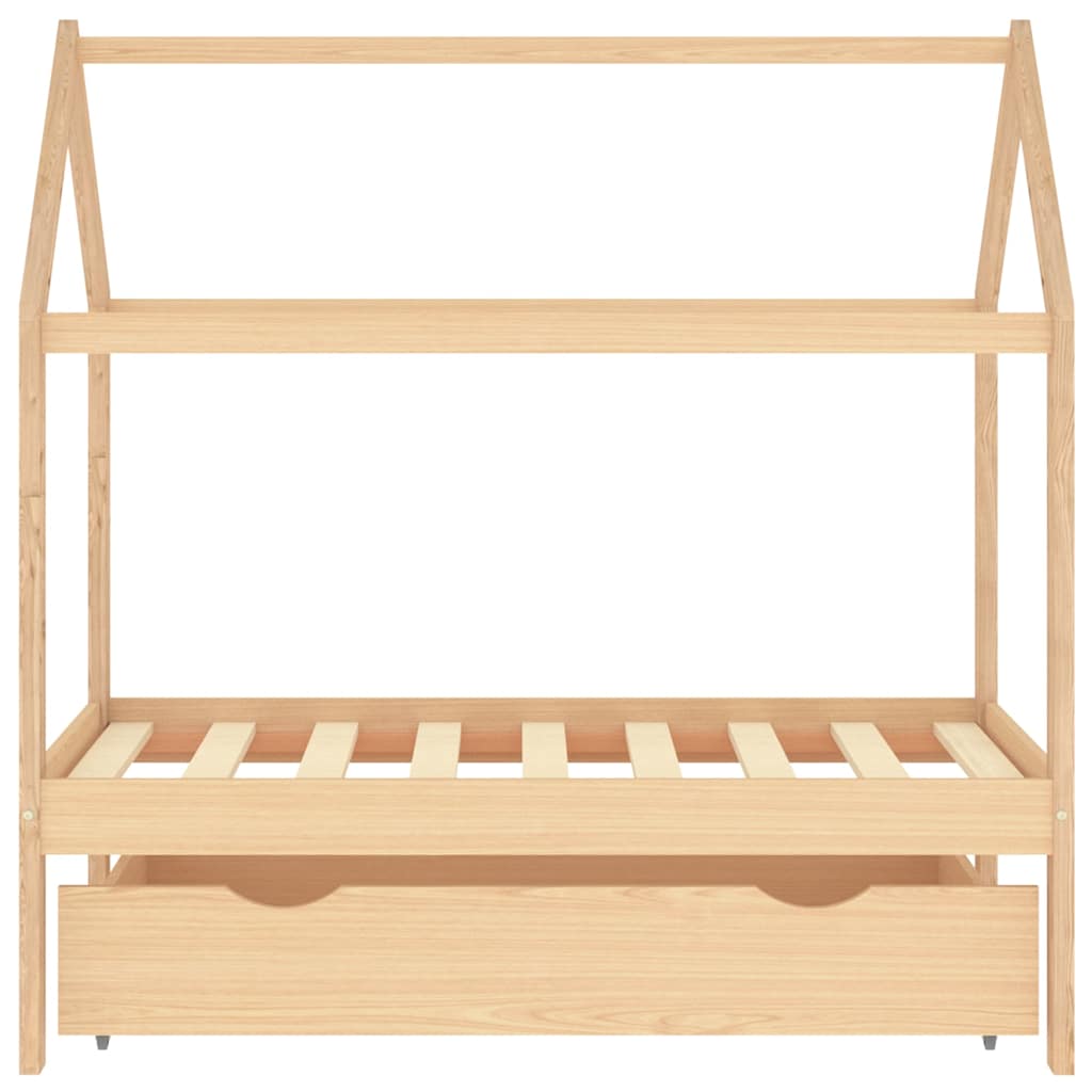 Cadre de lit d'enfant avec tiroir Bois de pin massif 70x140 cm - XIOS