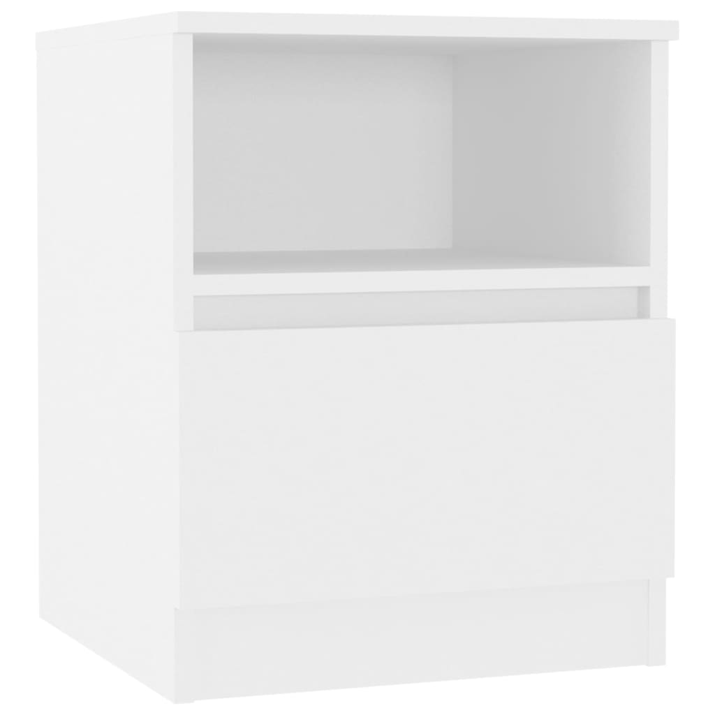 Table de chevet Blanc 40x40x50 cm Aggloméré Tables de chevet vidaXL   