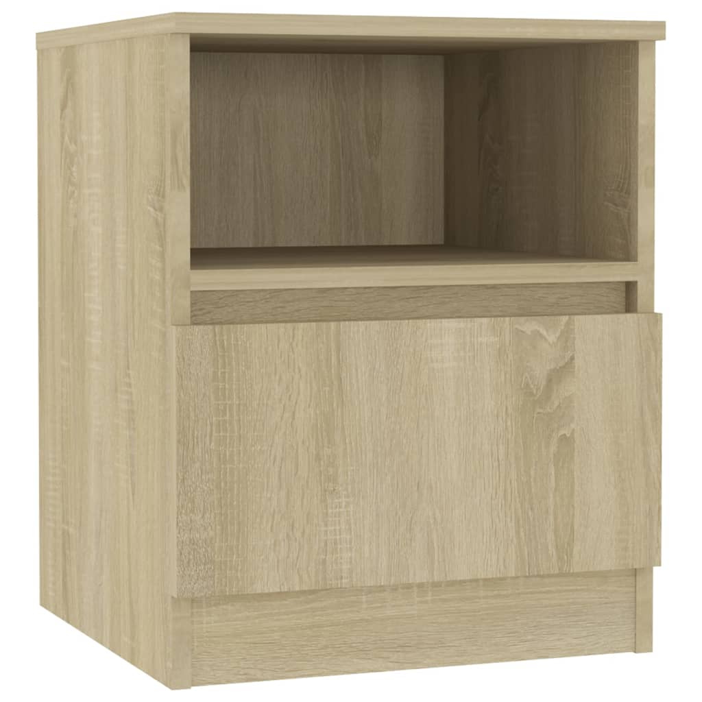 Tables de chevet 2pcs chêne sonoma 40x40x50cm bois d'ingénierie - XIOS