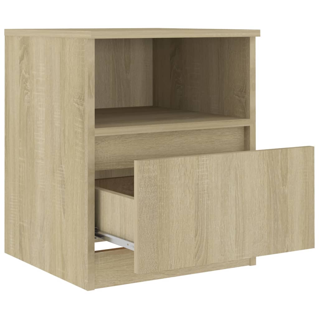 Tables de chevet 2pcs chêne sonoma 40x40x50cm bois d'ingénierie - XIOS