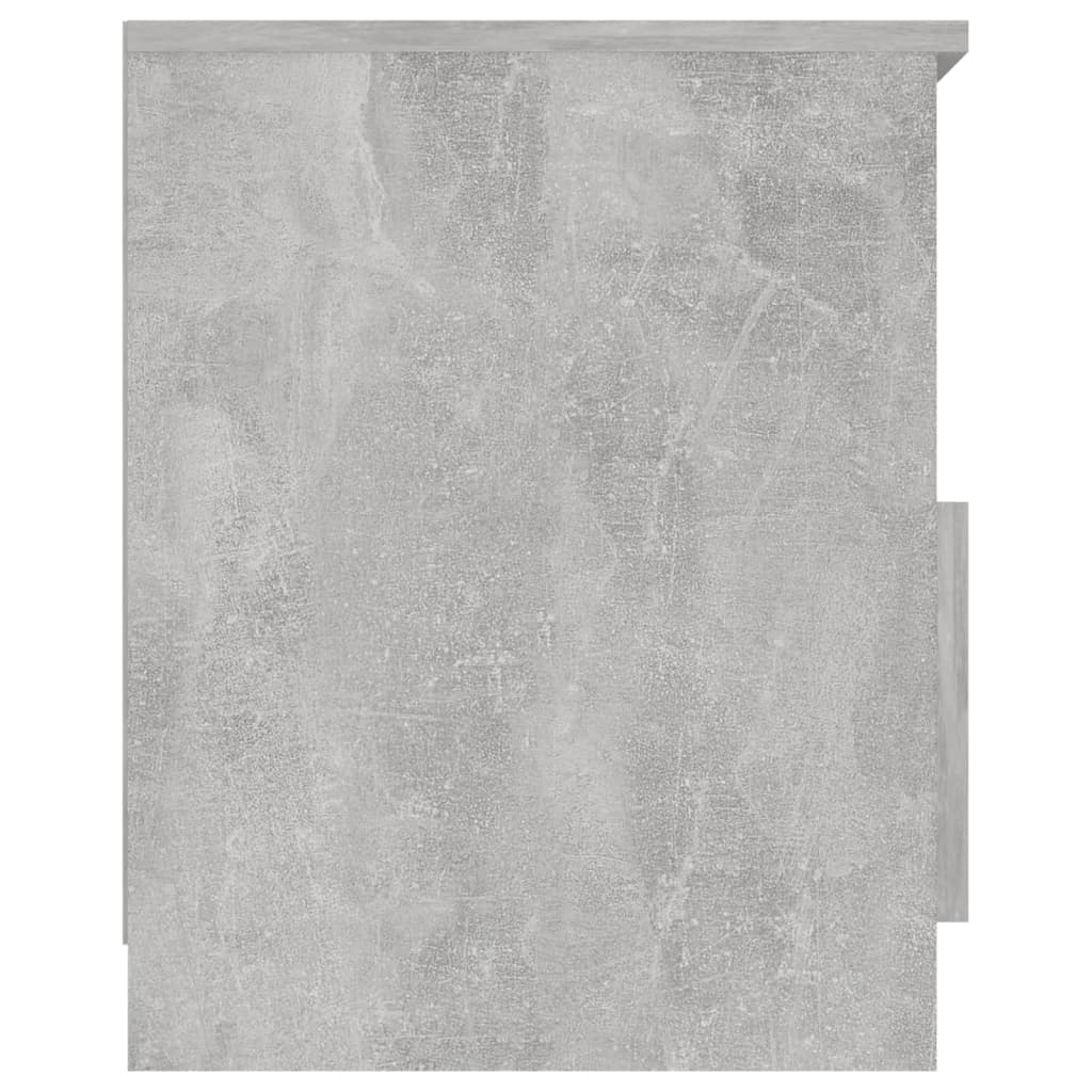 Table de chevet gris béton 40x40x50 cm bois d'ingénierie - XIOS