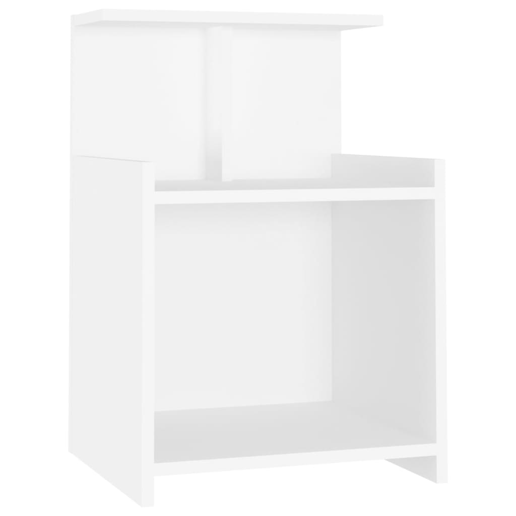 Table de chevet blanc 40x35x60 cm bois d'ingénierie - XIOS