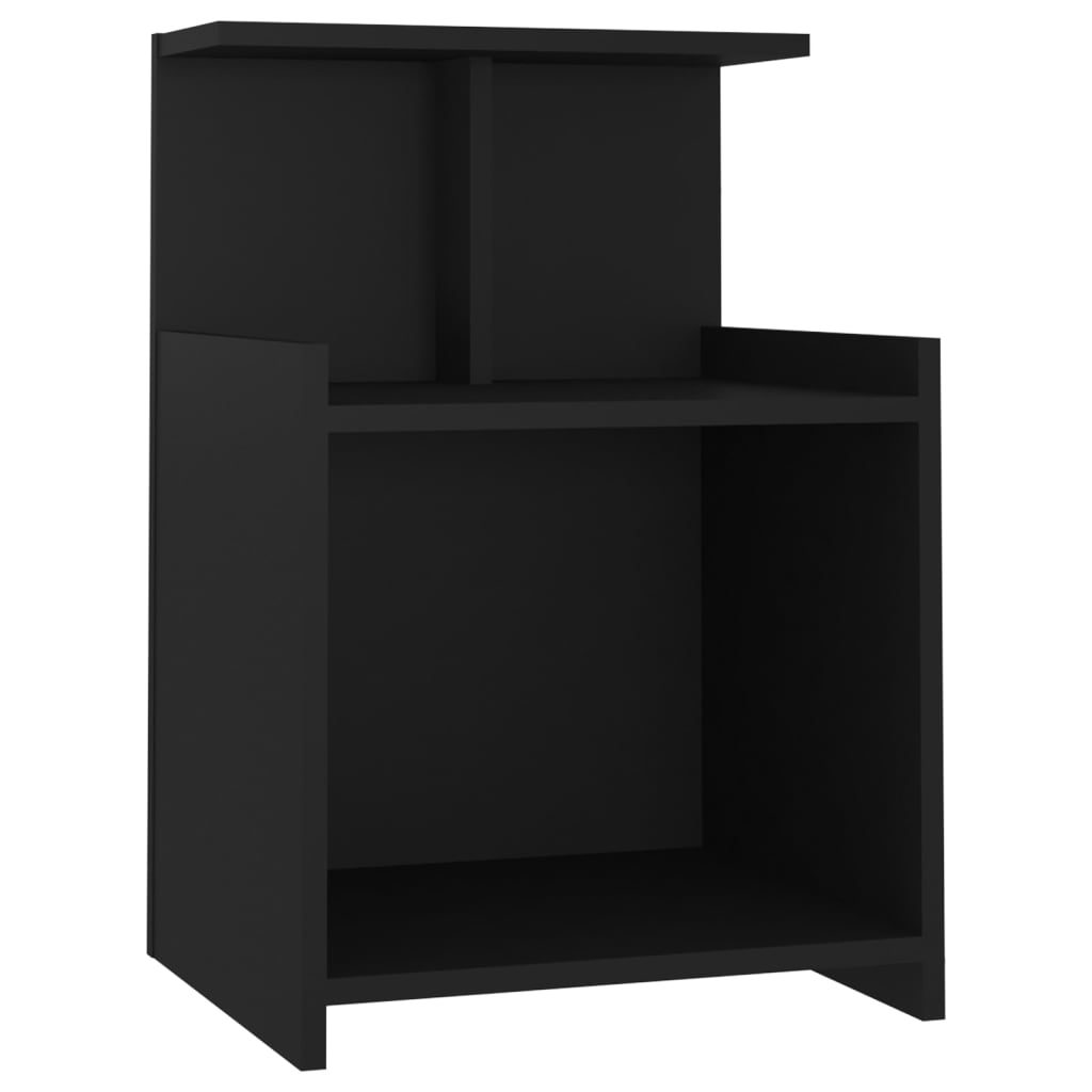 Tables de chevet 2 pcs noir 40x35x60 cm bois d'ingénierie - XIOS