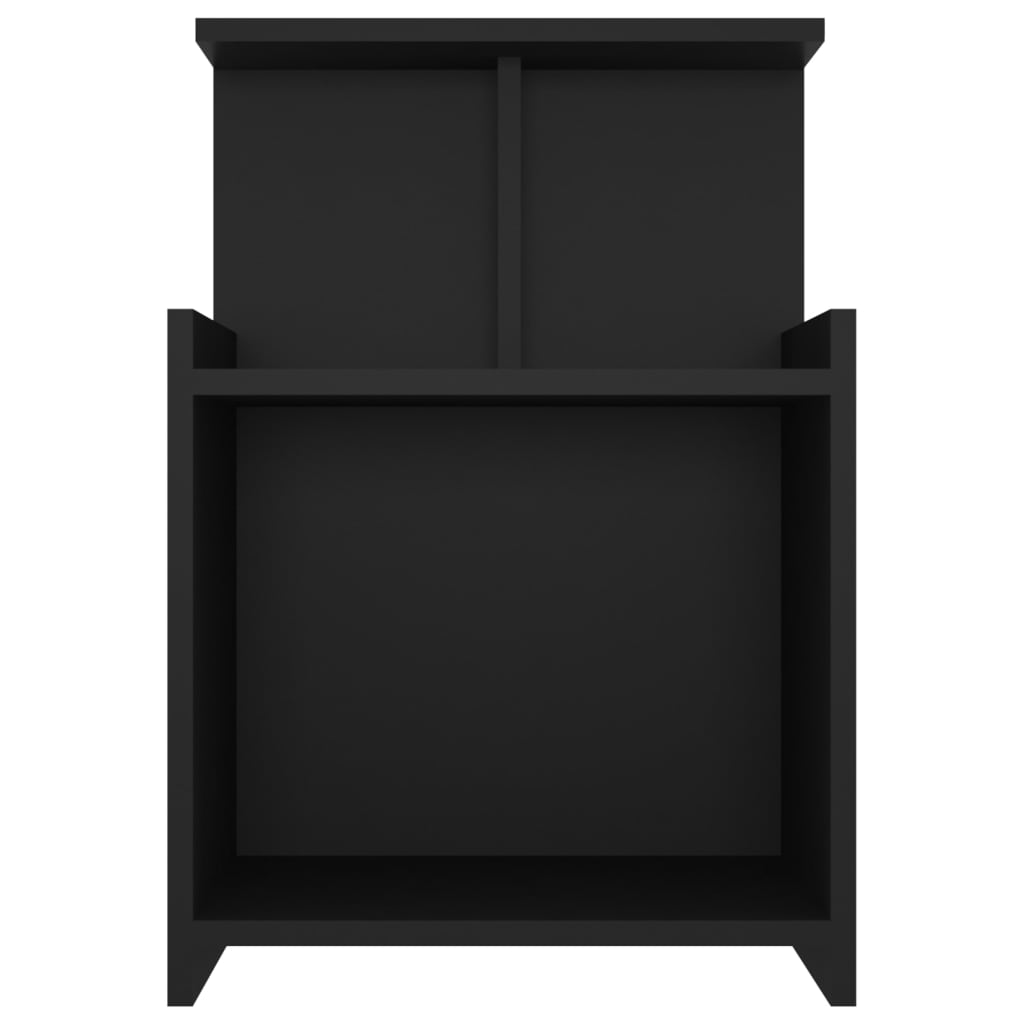 Tables de chevet 2 pcs noir 40x35x60 cm bois d'ingénierie - XIOS