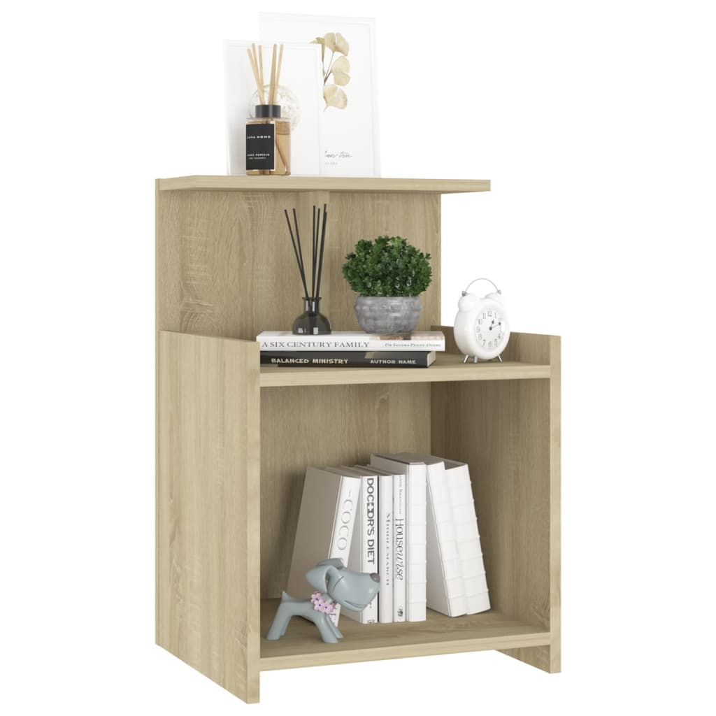 Tables de chevet 2pcs chêne sonoma 40x35x60cm bois d'ingénierie - XIOS