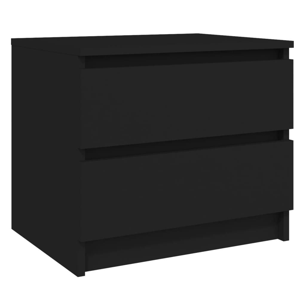 Tables de chevet 2 pcs noir 50x39x43,5 cm bois d'ingénierie - XIOS