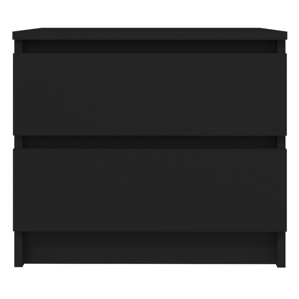 Tables de chevet 2 pcs noir 50x39x43,5 cm bois d'ingénierie - XIOS