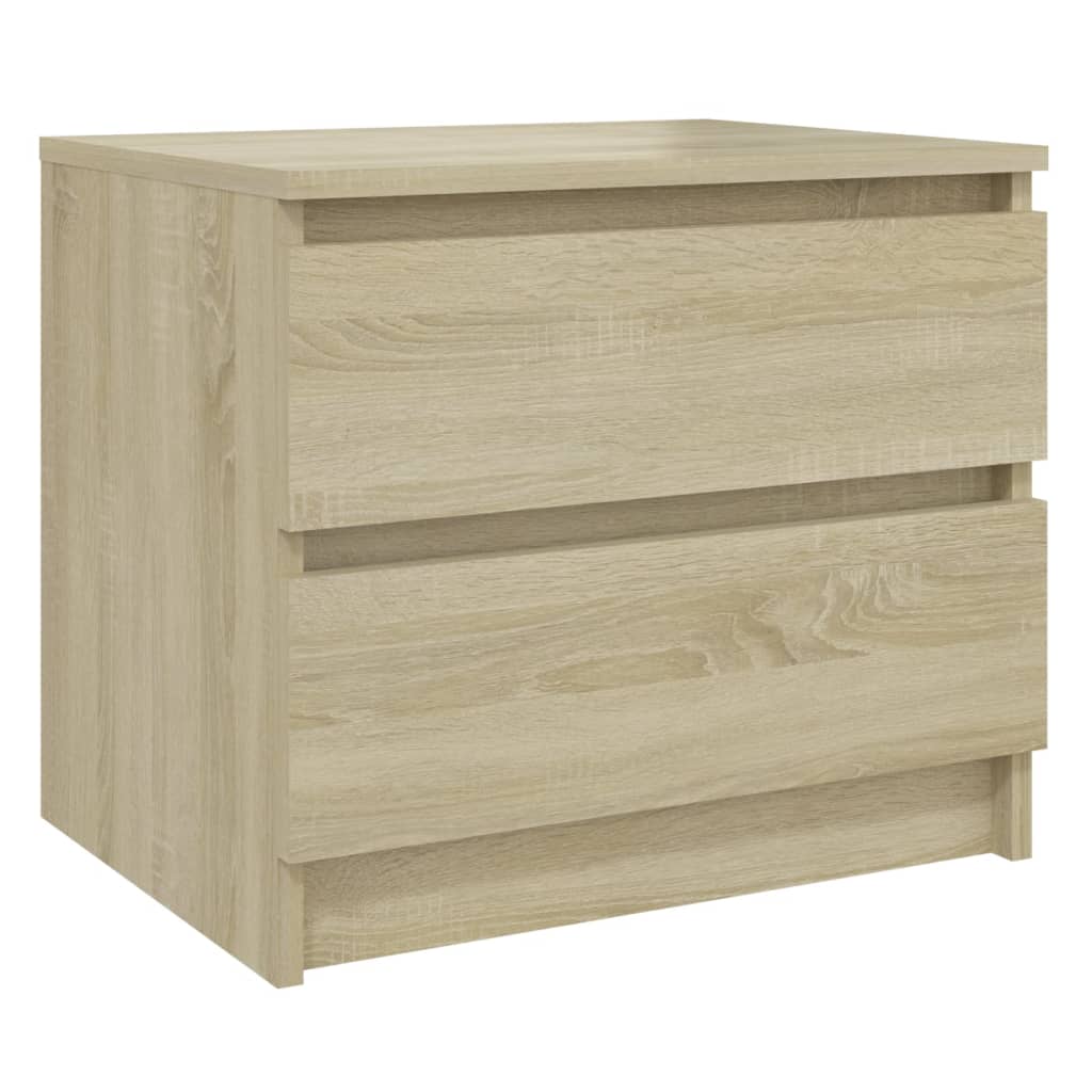 Tables de chevet 2pcs chêne sonoma 50x39x43,5cm bois ingénierie - XIOS