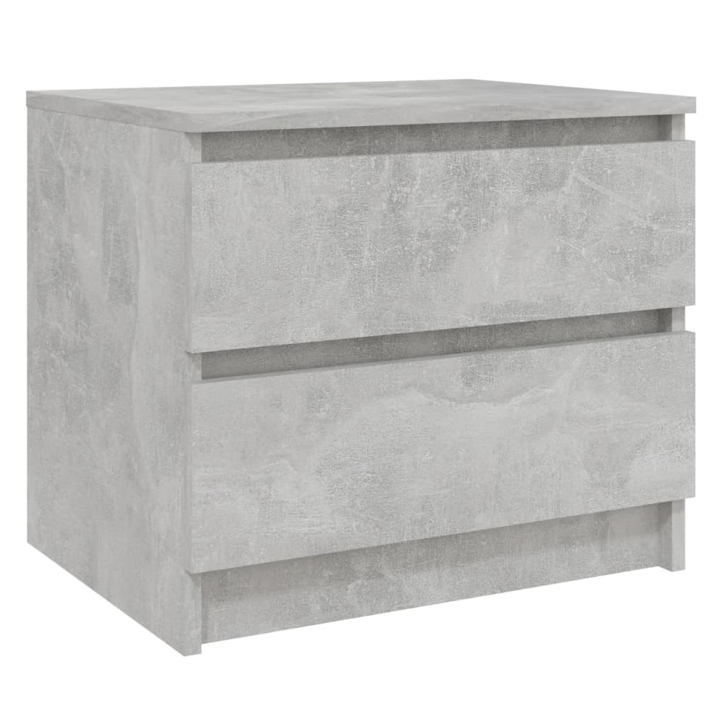 Tables de chevet 2 pcs Gris béton 50x39x43,5 cm Aggloméré Tables de chevet vidaXL   