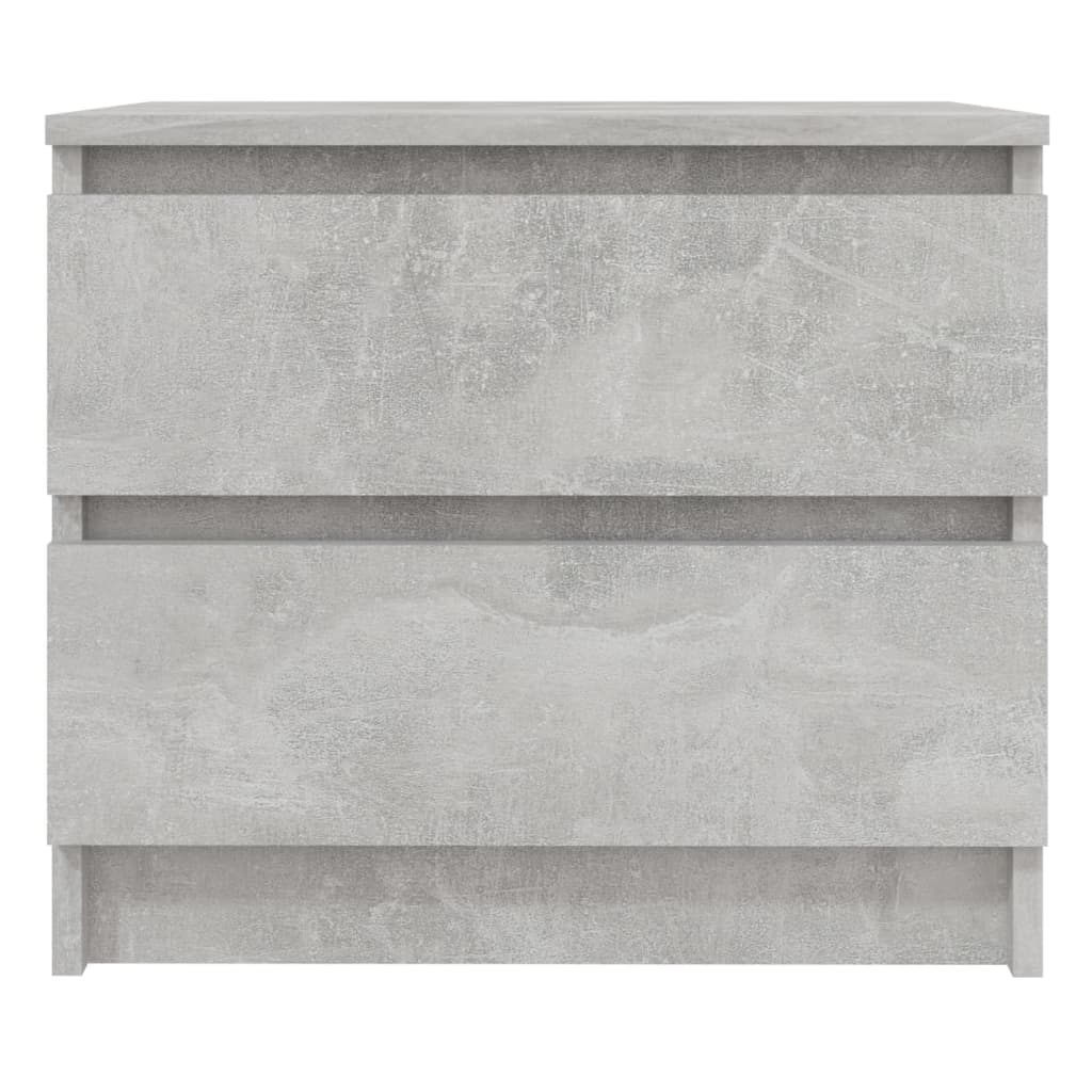 Tables de chevet 2 pcs Gris béton 50x39x43,5 cm Aggloméré Tables de chevet vidaXL   
