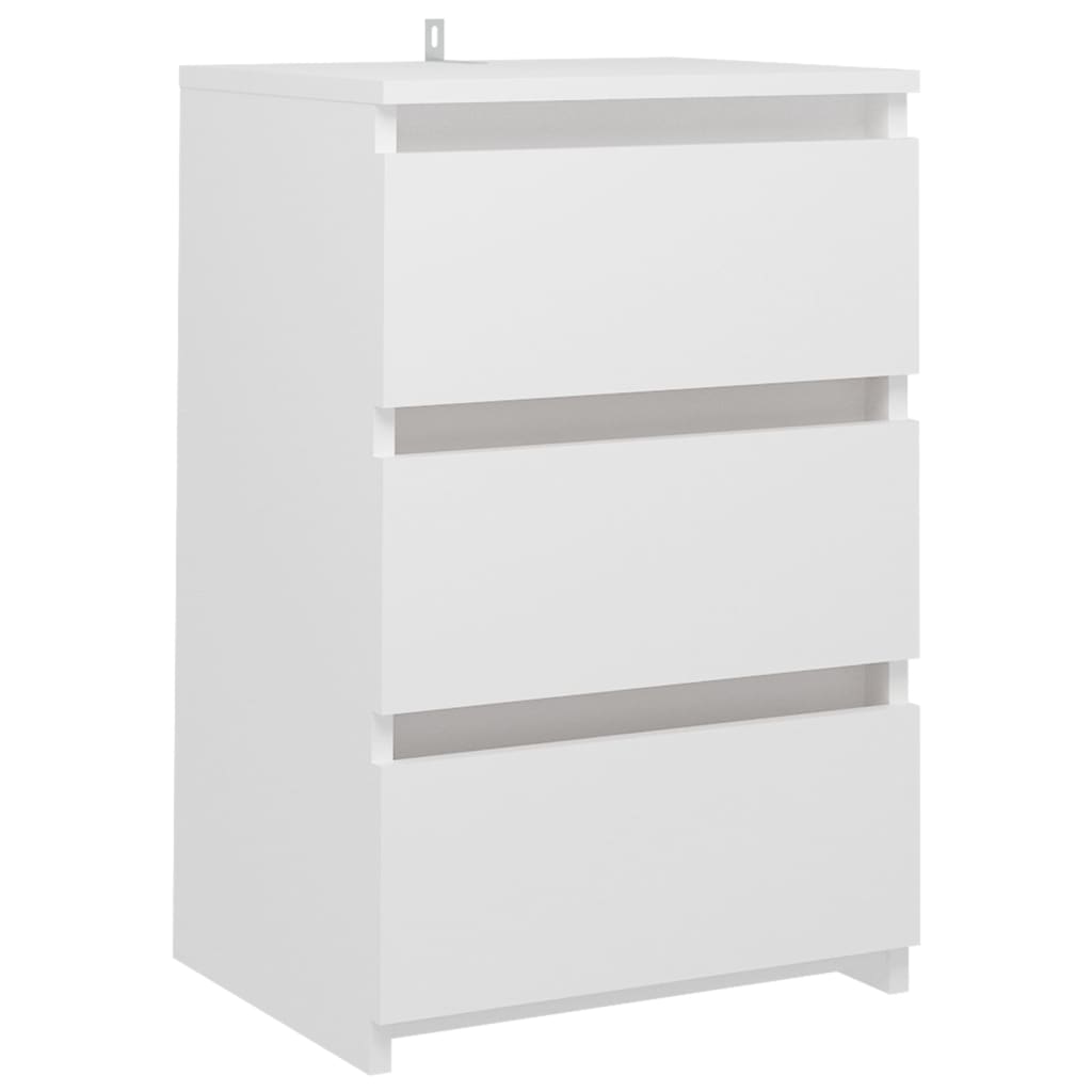 Table de chevet Blanc 40x35x62,5 cm Aggloméré Tables de chevet vidaXL   