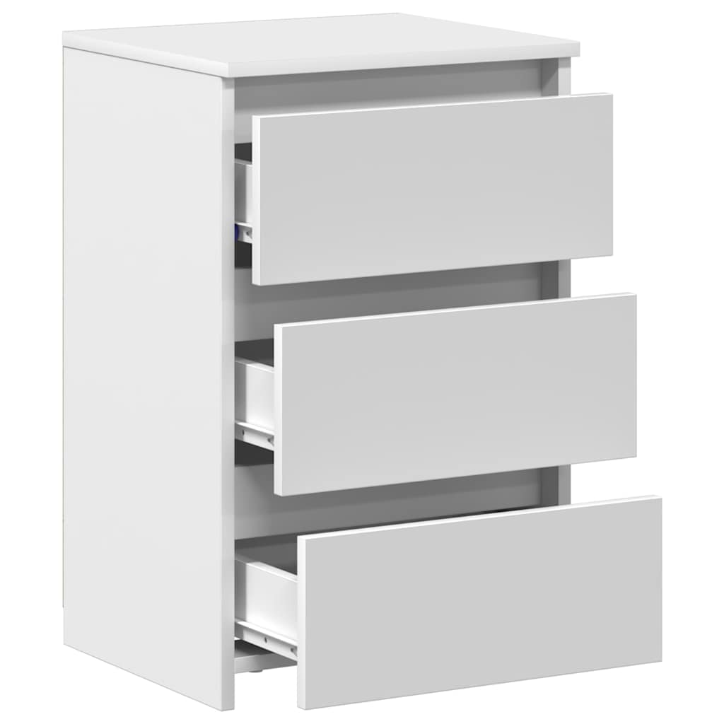 Tables de chevet 2 pcs blanc 40x35x62,5 cm bois d'ingénierie - XIOS
