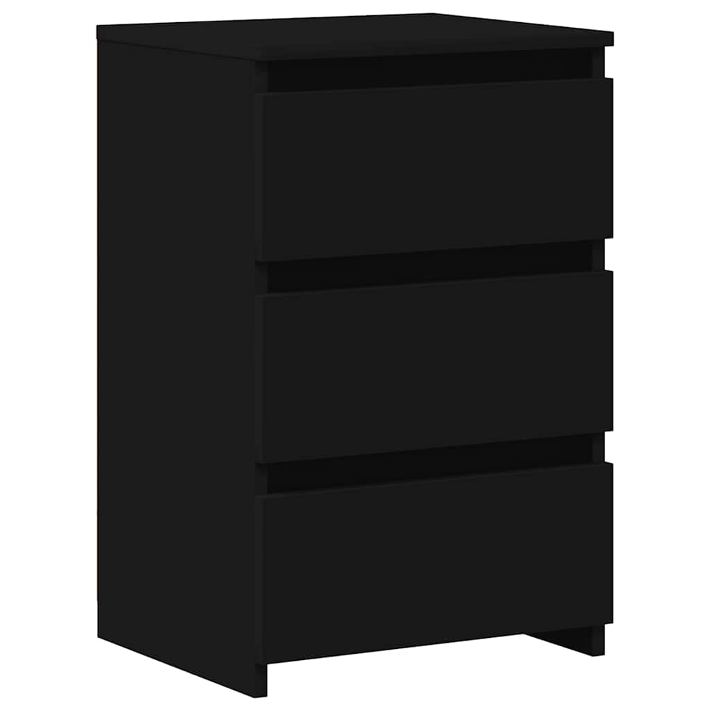Tables de chevet 2 pcs noir 40x35x62,5 cm bois d'ingénierie - XIOS
