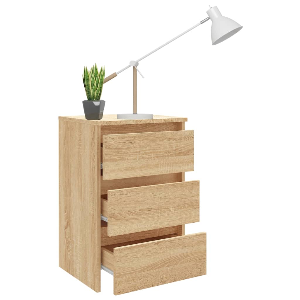 Table de chevet Chêne sonoma 40x35x62,5 cm bois d'ingénierie - XIOS