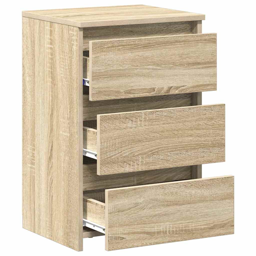 Tables de chevet 2pcs chêne sonoma 40x35x62,5cm bois ingénierie - XIOS