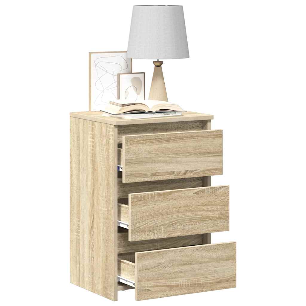 Tables de chevet 2pcs chêne sonoma 40x35x62,5cm bois ingénierie - XIOS