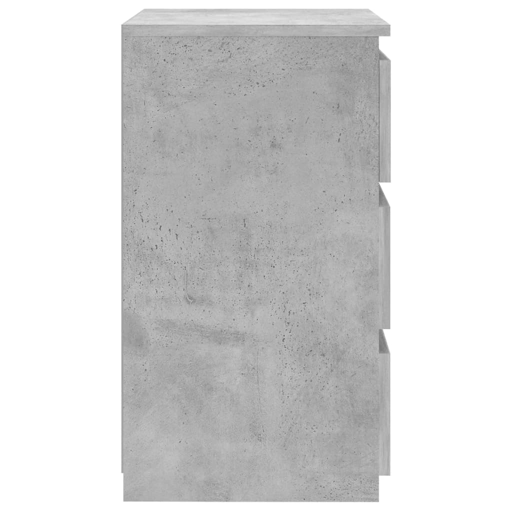 Table de chevet gris béton 40x35x62,5 cm bois d'ingénierie - XIOS