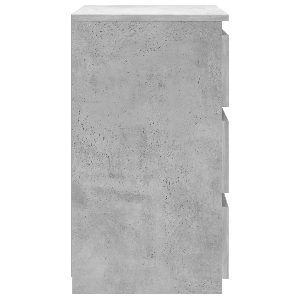 Tables de chevet 2 pcs Gris béton 40x35x62,5 cm Aggloméré Tables de chevet vidaXL   