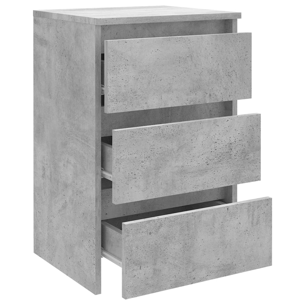 Tables de chevet 2 pcs Gris béton 40x35x62,5 cm Aggloméré Tables de chevet vidaXL   