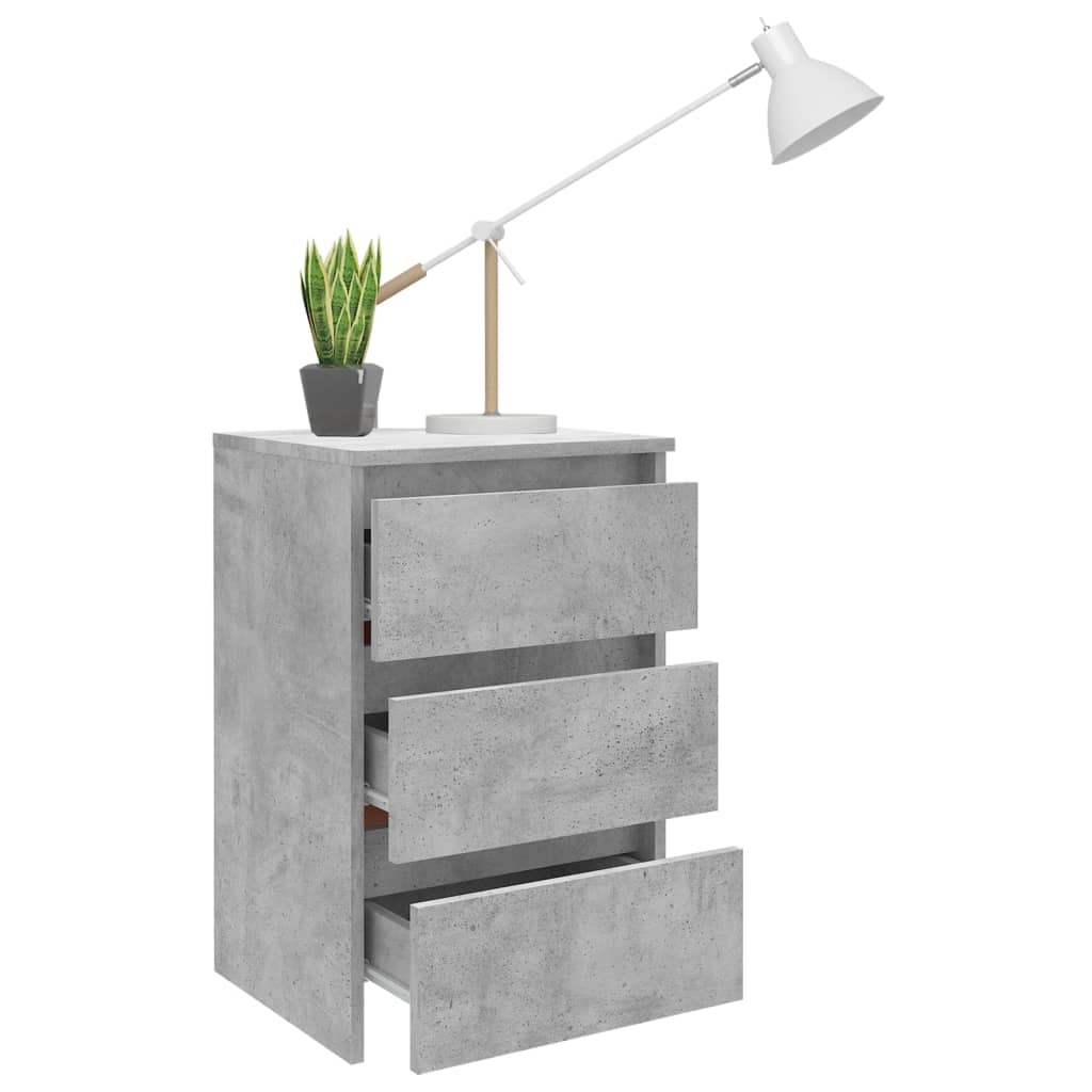 Tables de chevet 2 pcs Gris béton 40x35x62,5 cm Aggloméré Tables de chevet vidaXL   