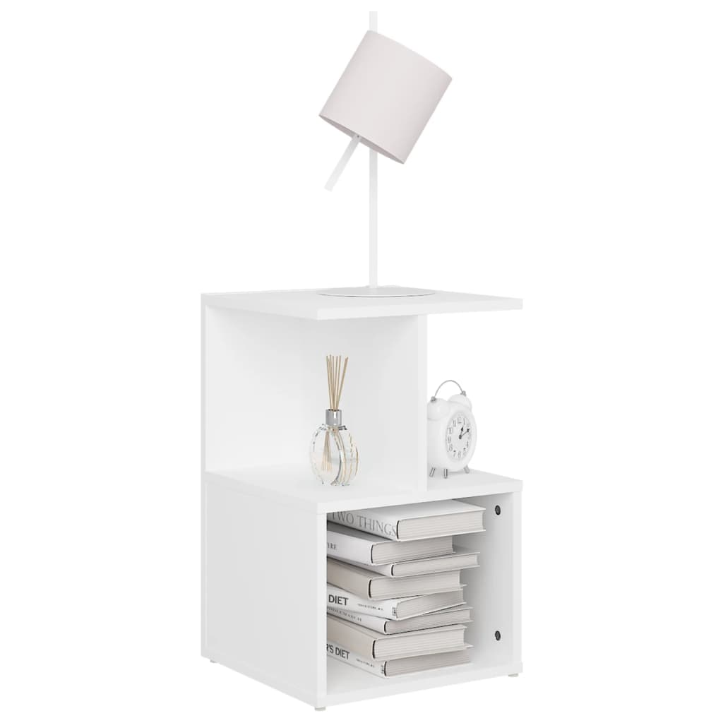 Tables de chevet 2 pcs blanc 35x35x55 cm bois d'ingénierie - XIOS