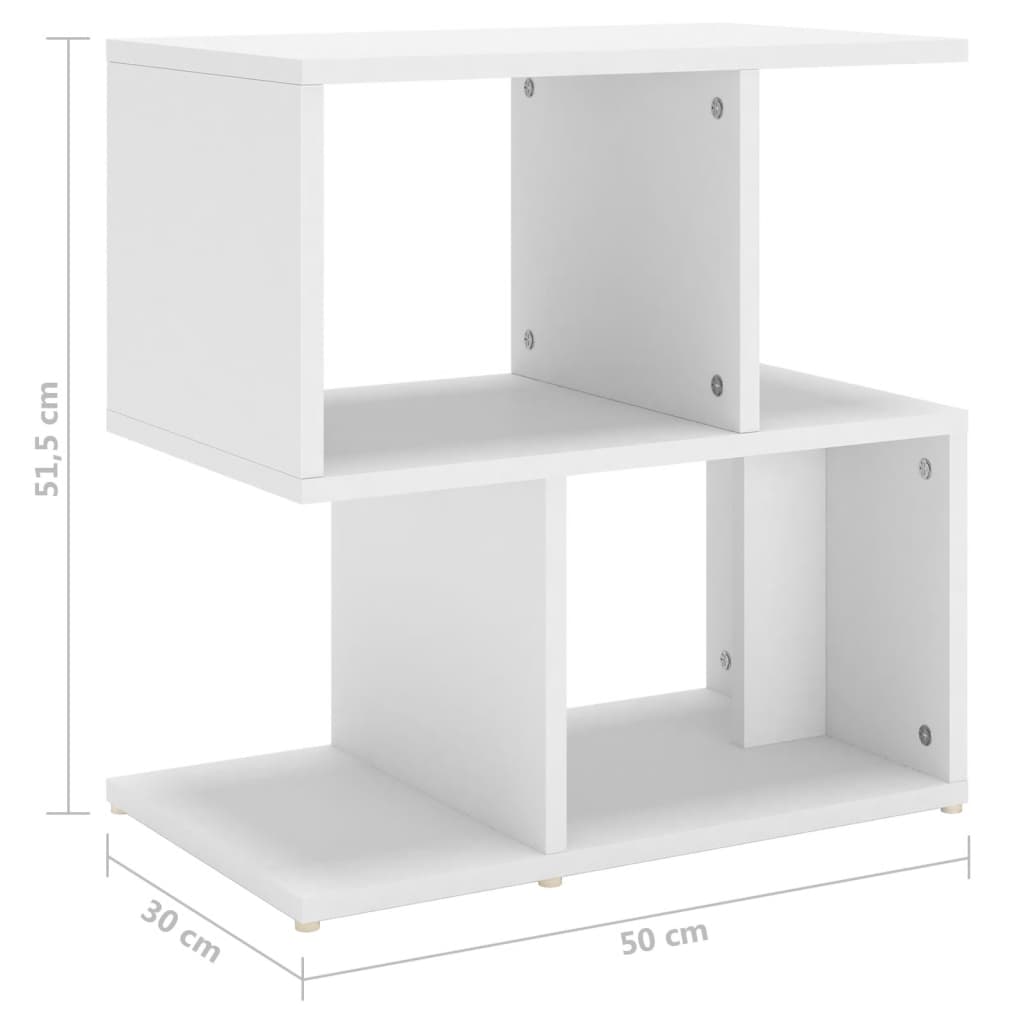 Tables de chevet 2 pcs blanc 50x30x51,5 cm bois d'ingénierie - XIOS