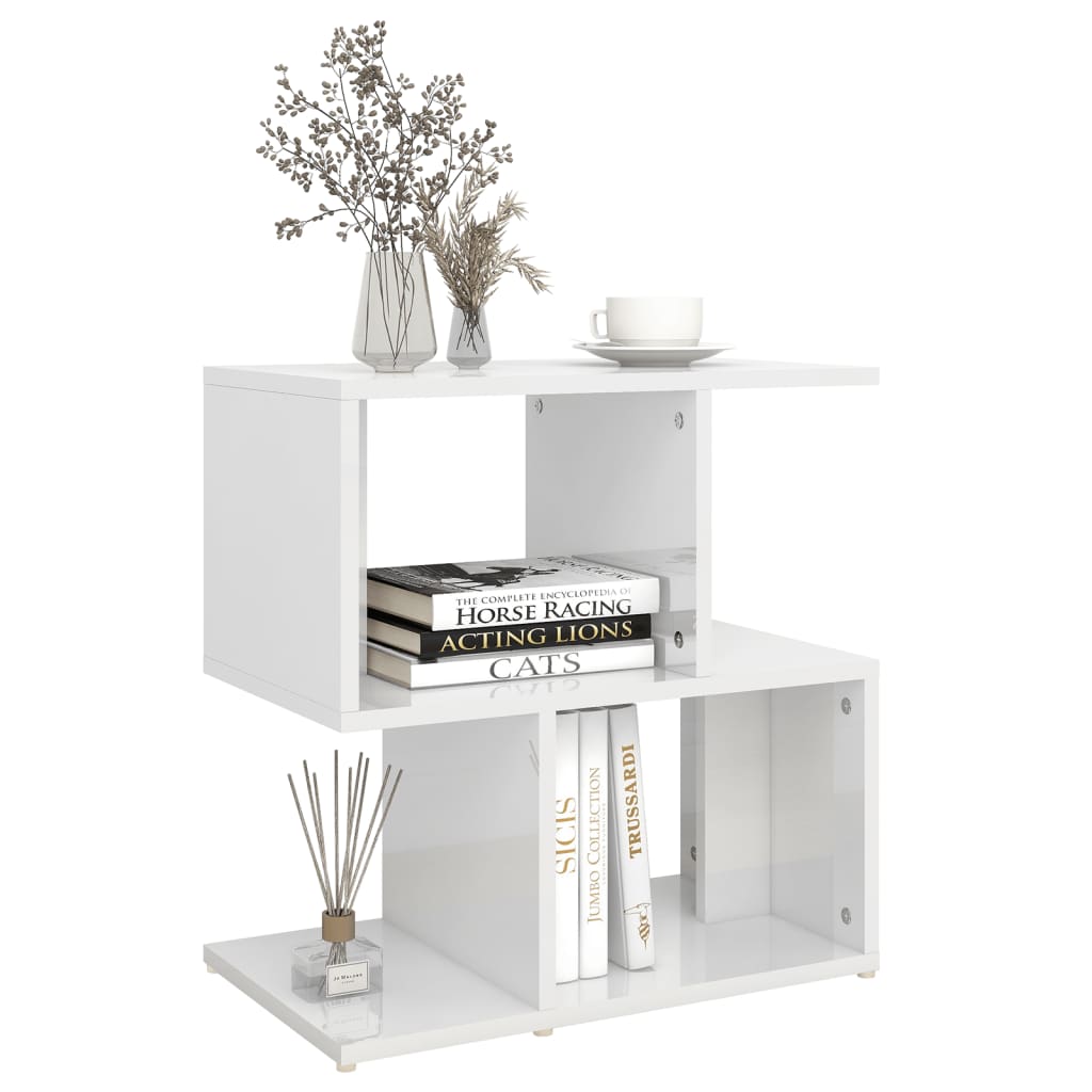 Tables de chevet 2 pcs blanc brillant bois d'ingénierie - XIOS