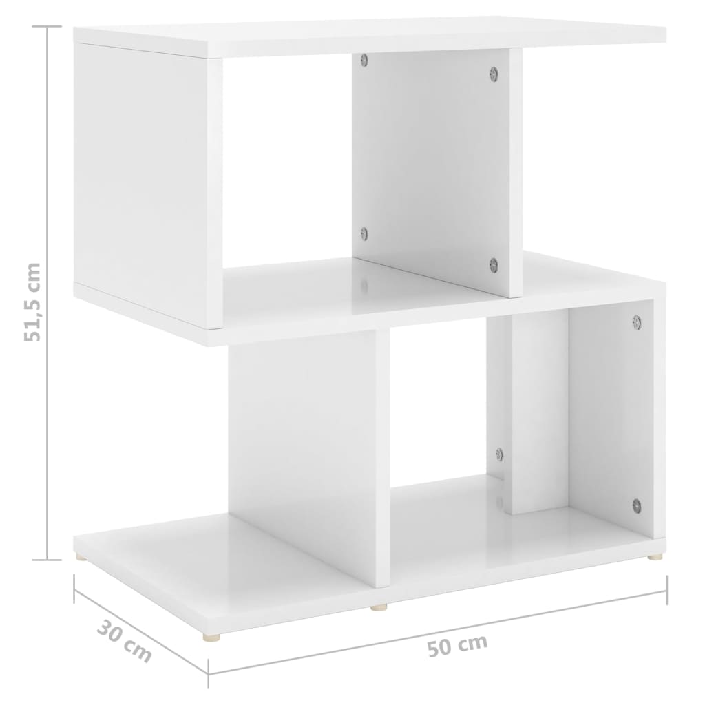 Tables de chevet 2 pcs blanc brillant bois d'ingénierie - XIOS