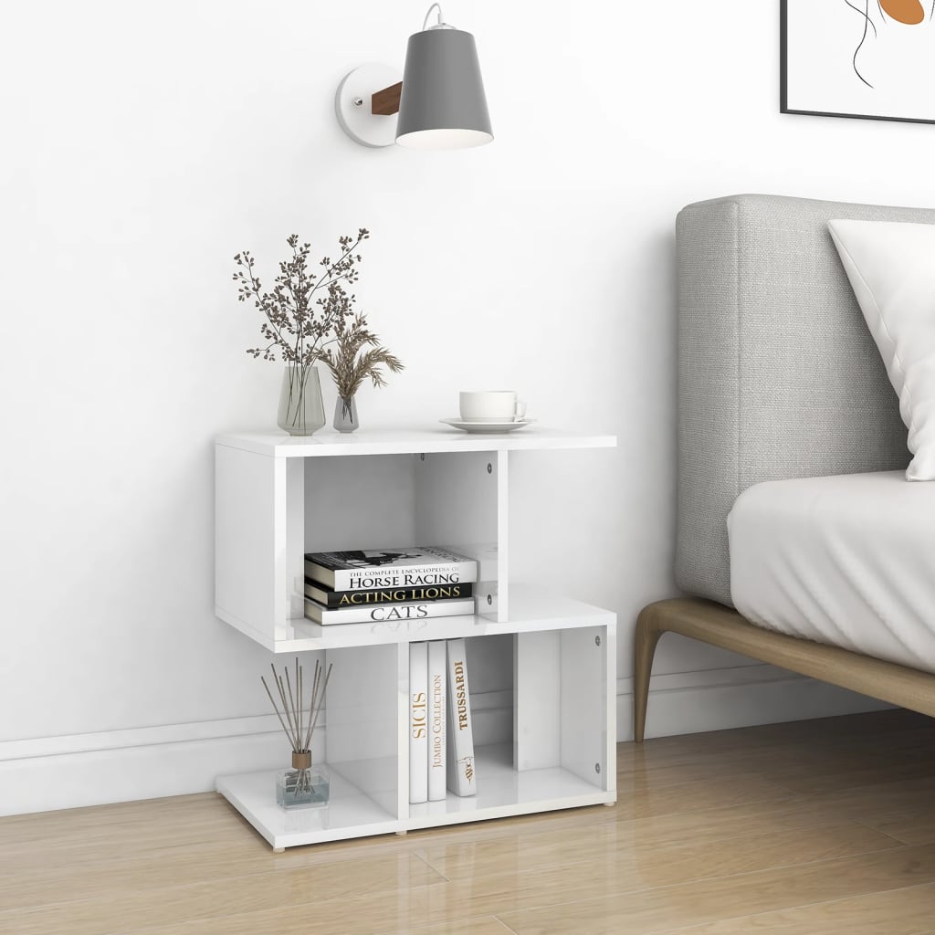 Tables de chevet 2 pcs blanc brillant bois d'ingénierie - XIOS